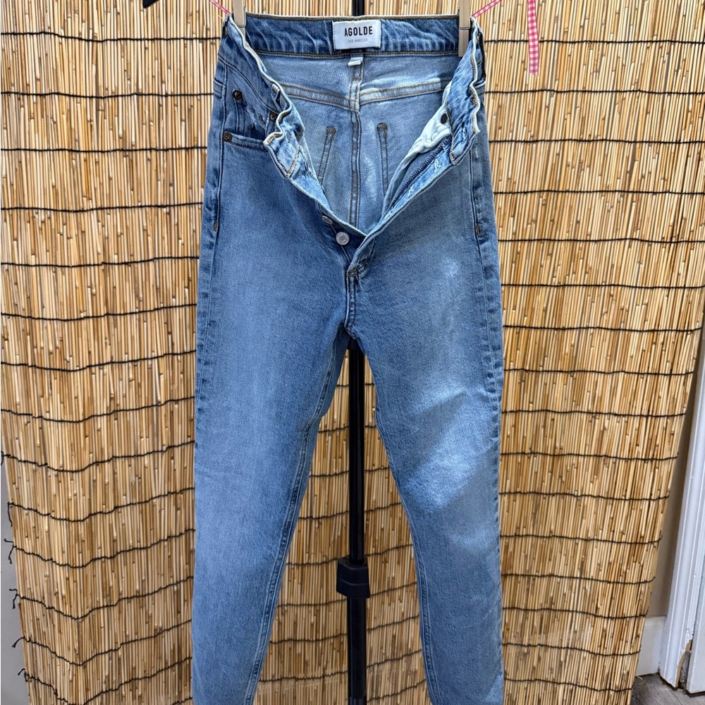 AGOLDE junior High-Rise Blue Denim Jeans